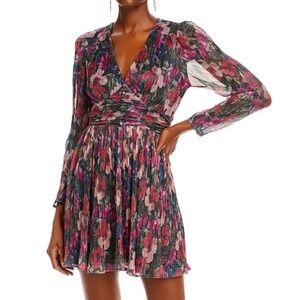 Aqua Multicolor Floral Mini Dress